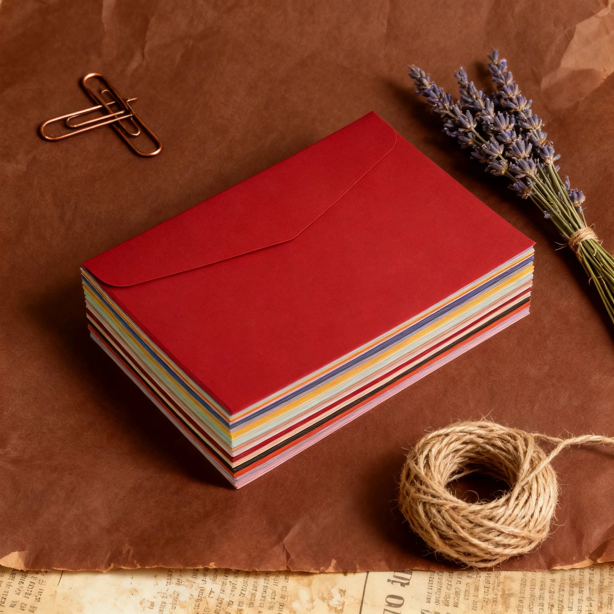 100PCS Coloured Gift Card Envelopes (16.2x11.4CM) - Festival Supplies for Thanksgiving/Christmas/Wedding/Birthday