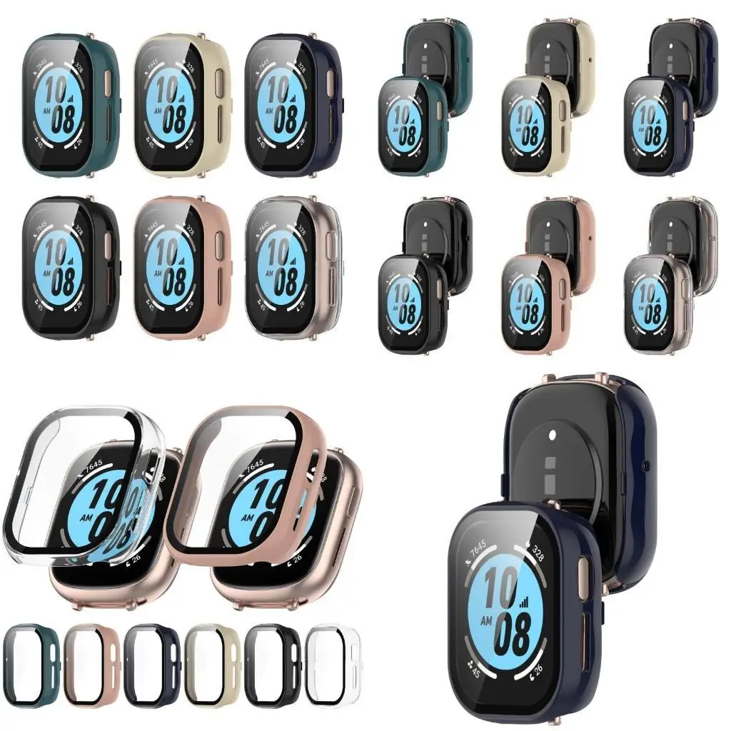 

652F Screen Protector Case Cover for Watch 4 Scratch-resist Shock Frame Full Edges Coverage Smartwatch Onepiece Bumper Shell