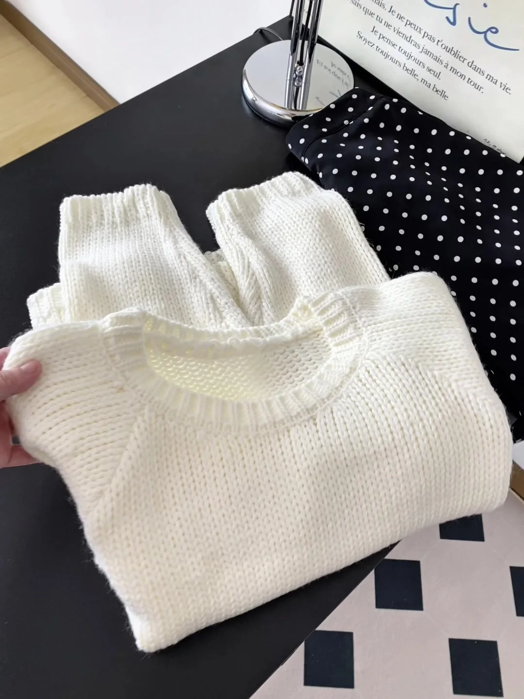 Pull en tricot épais pour femme rond Ne pull blanc lait paresseux Sle coréen Faion automne hiver 2025 haut tendance Long Sve