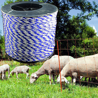 200m Roll Polywire Electric Fence Stainless Steel Poly Wire Energiser Insulator For Farm Garden Livestock