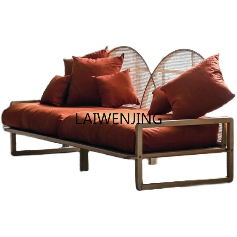 

MJY solid wood braided rattan creative curved back sofa sales department reception negotiation sofa