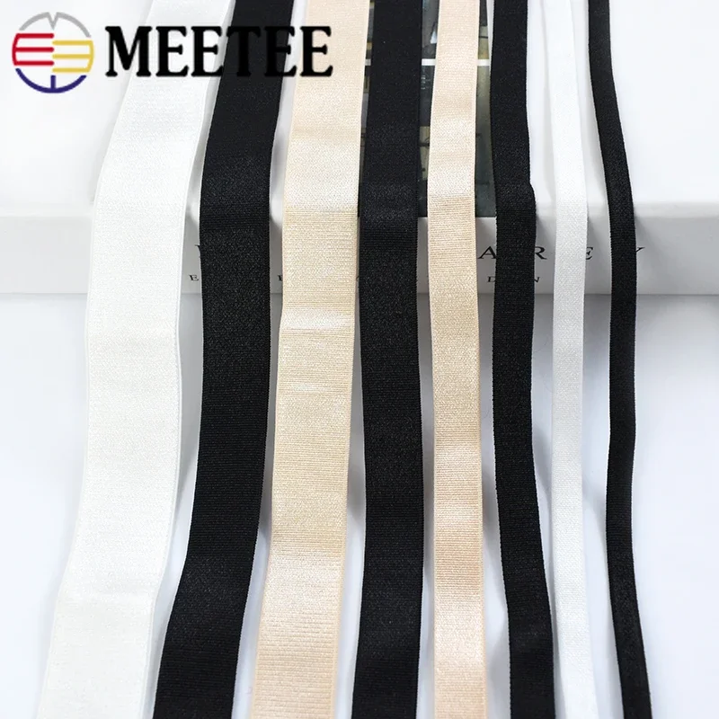 5/10M Meetee 6-25mm Spandex Underwear Elastic Band Bra Strap Elastics Webbing Tape Garment Belt Rubber DIY Sewing Accessories