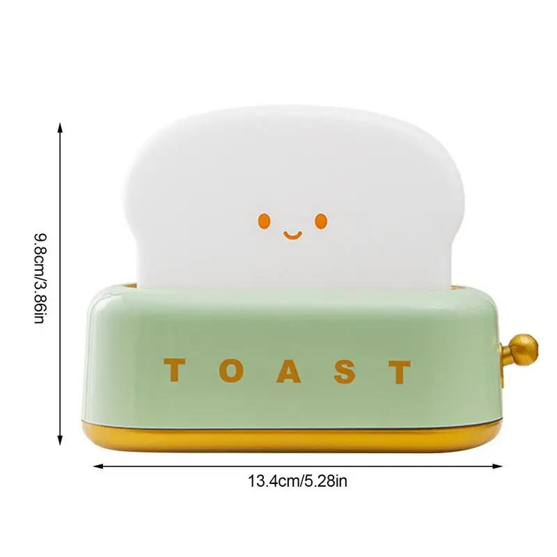 Cute Night Light Toast Lamp Dimmable LED Toaster Night Lamp Rechargeable Rechargeable And Timer Setting Nursery Night Light