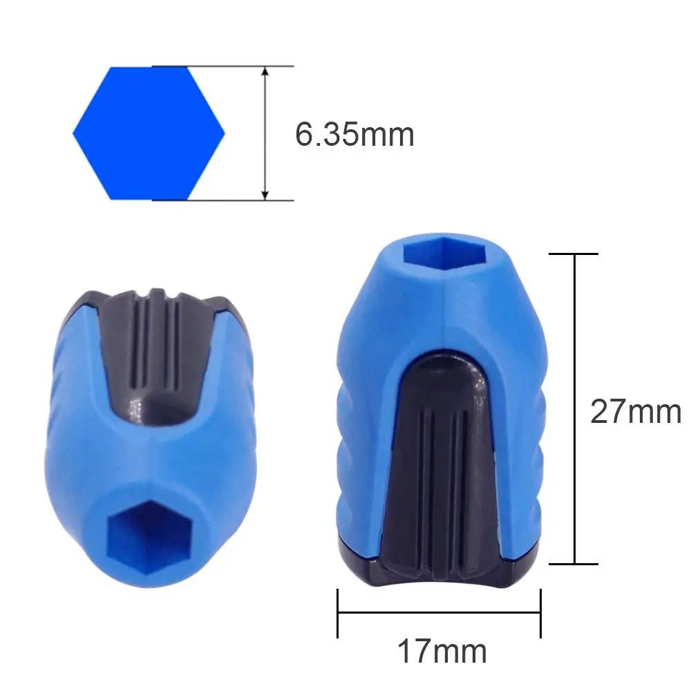 3/2 stücke Schraubendreher Bit Magnetische Ring 1/4\'\' Schaft Schraube Fahrer Kunststoff 2in1 Starke Magnetiseur Entmagnetisierer für Elektrische