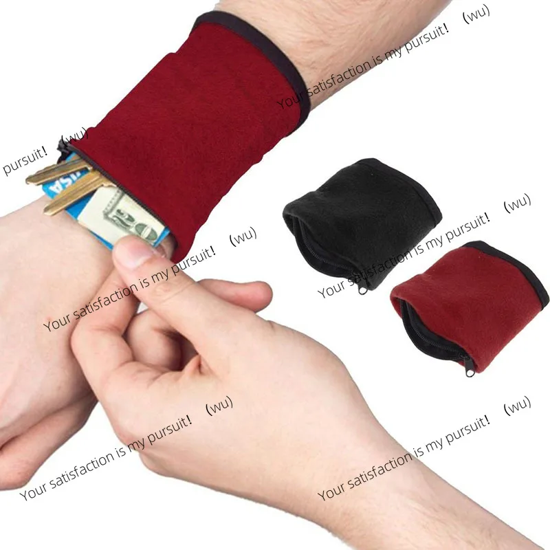 Zipper running bag, wrist wallet, sweat absorption, portable.