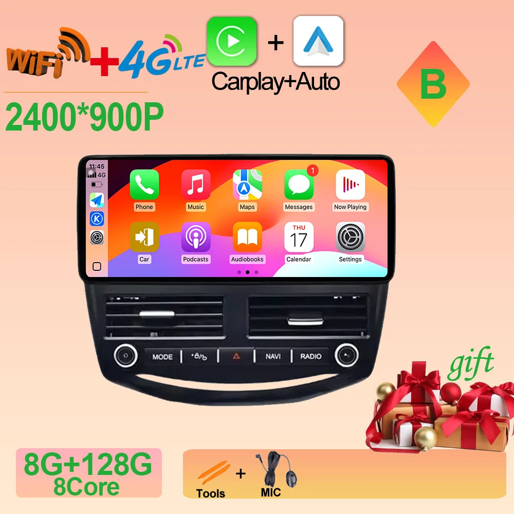 2400*900P Voor Ford Focus 3 2012-2018 GPS Navigatie DSP Android 15 Draadloze CarPlay Autoradio multimedia 4G + WIFI Gereedschap Auto