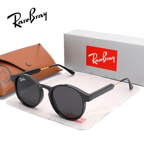RareBray, gafas De Sol circulares negras Vintage, gafas redondas De diseñador, gafas De Sol Anti UVA para mujeres y hombres, gafas De Sol De marca