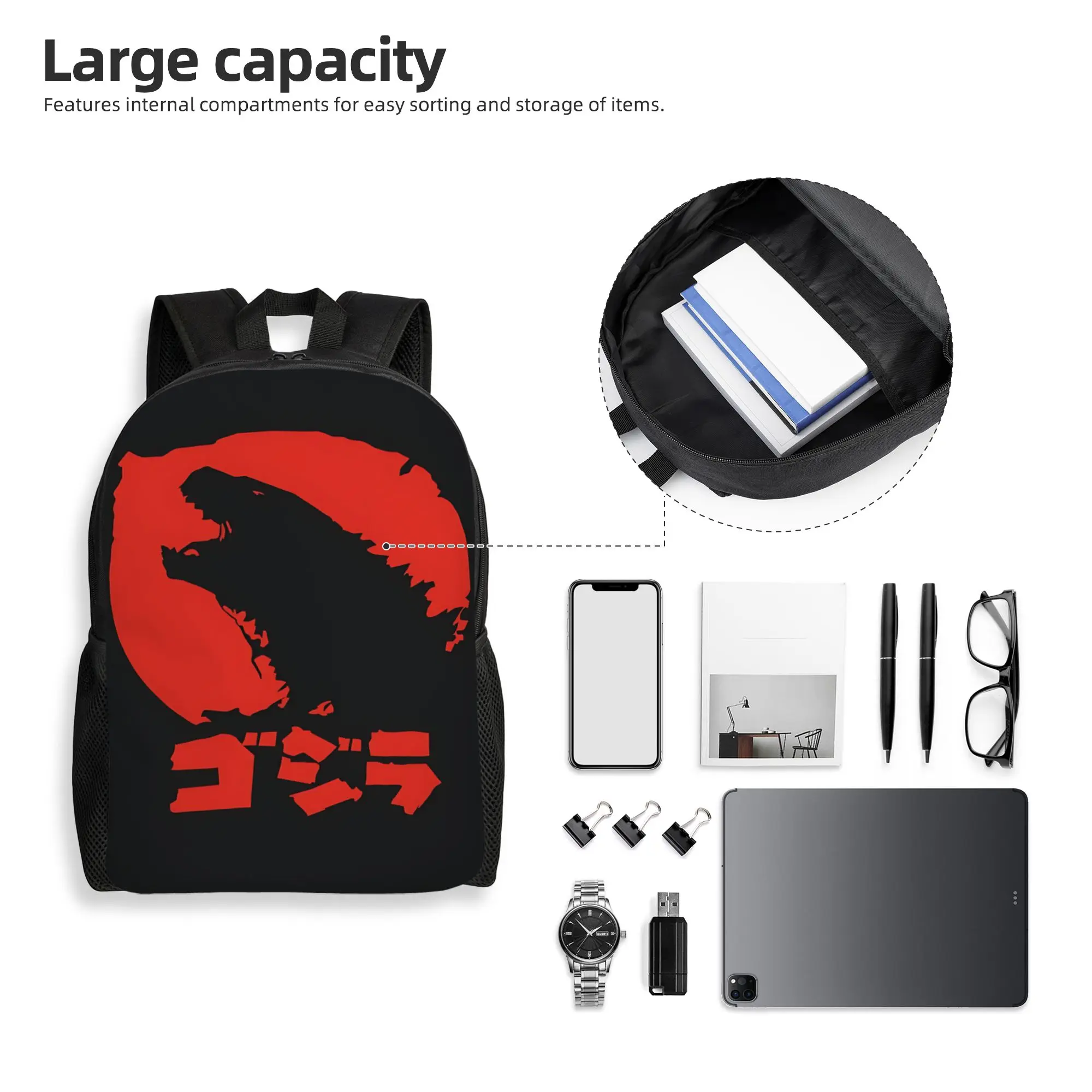 1Piece GODZILLA Schoolbag Head Backpack New Semester Begins view 4