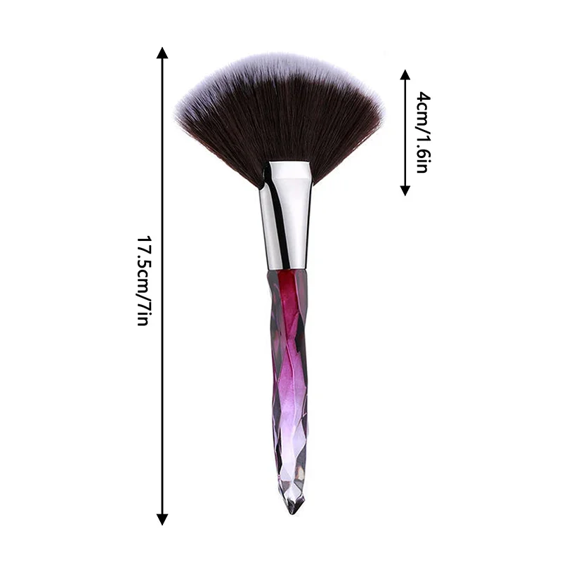 1 قطعة فرشاة فنية للأظافر إزالة الغبار فرشاة الأشعة فوق البنفسجية هلام البولندية مسحوق تنظيف أداة الجمال ماكياج فرش مانيكير اكسسوارات ماكياج أداة