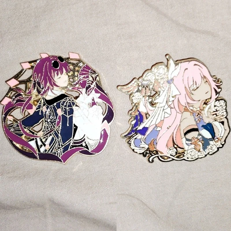 Jing Yuan Elysia Kafka Cosplay courbe correspondant broche dessin animé poitrine Badge broche emblème boule orner cadeau de noël