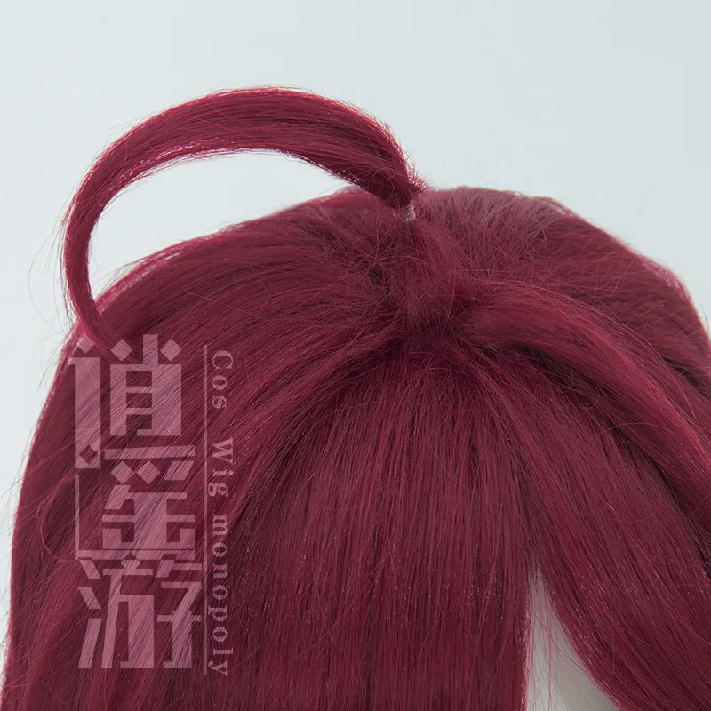 Game Genshin Impact Shikanain Heizou Cos Wig Date Red Heat Resistant Synthetic Hair Halloween Party Cosplay Anime Wigs+wig Cap