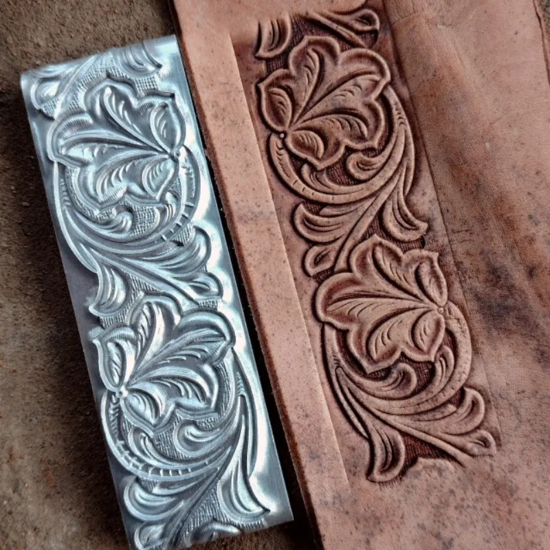 

3D-форма для тиснения кожи с узором подсолнуха, штамп для ремней с возможностью непрерывного соединения, инструмент для вырезания и гравировки по коже