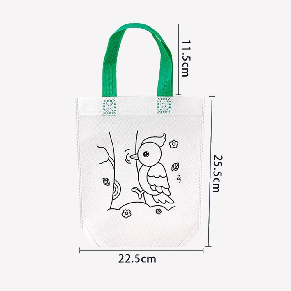 Doppelseitige Graffiti-Tasche aus Vliesstoff zum Ausmalen von Goodie-Taschen, doppelseitige Graffiti-Tasche, handgefertigt