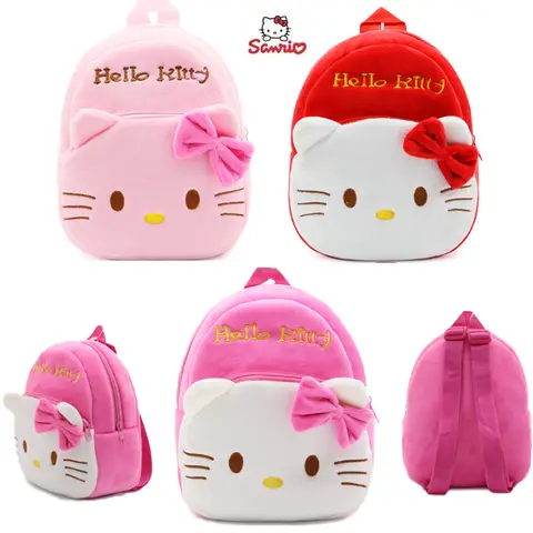 Sanrio Hello Kitty mochila de felpa dibujos animados Anime Linda mochila guardería mochila bebé Kawaii mochila Cosplay regalos de moda