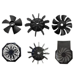 1pcs Oil-Free Air Compressor Fan Piston Air Pump Cooling Part Black Plastic Vanes Motor Fan Blade Oblique Leaf Heat Dissipation