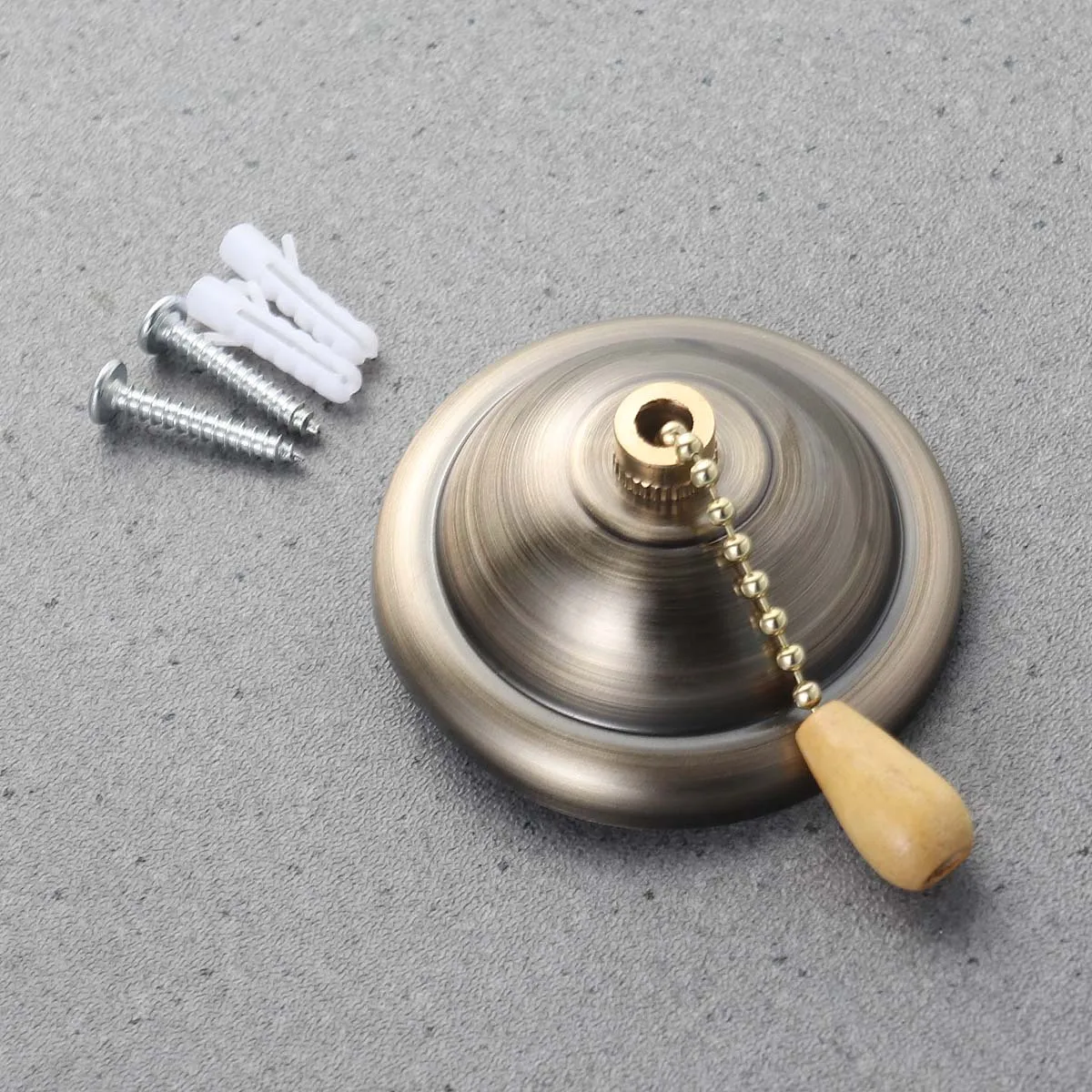 

Ceiling Fan Pull Chain Set Copper Style Round Beaded Vintage Durable Iron Rope Replacement Indoor Ventilation Lighting