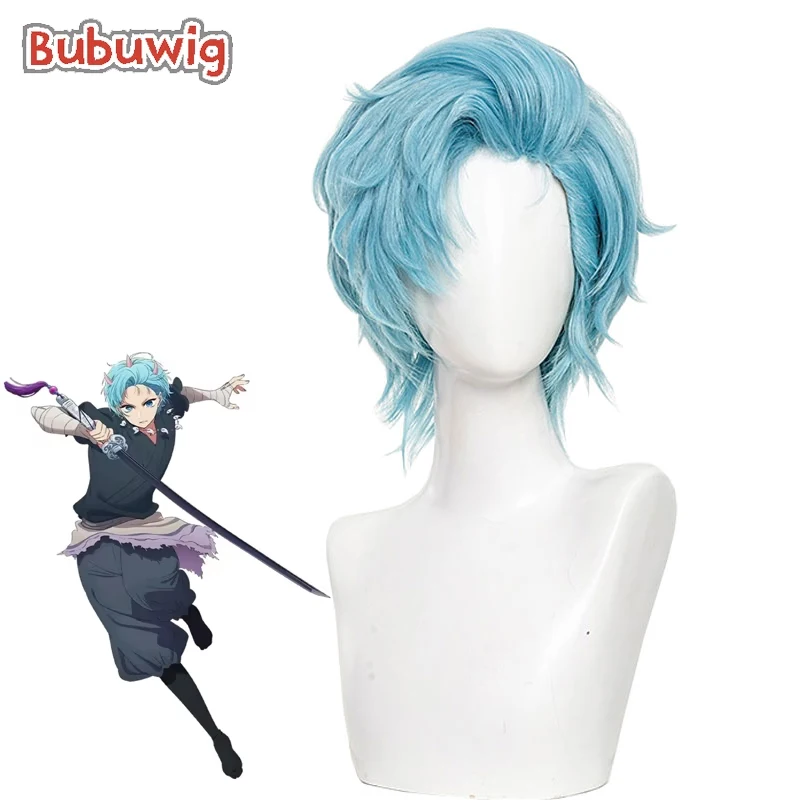 

Bubuwig Synthetic Hair Hoshino Akuamarin Cosplay Wigs Oshi No Ko Season 2 Touki Stage 35cm Short Light Blue Wig Heat Resistant