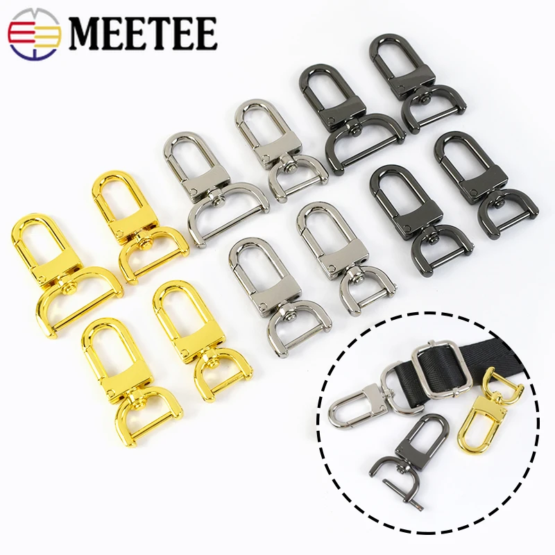 

2-10Pcs 13-26mm Metal Bag Strap Buckles Detachable Screw Swivel Lobster Clasp Handbag Snap Hook Replacement Buckle Accessories