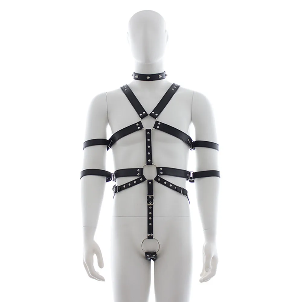 Gay Rave Harness Man Pu Leather Bdsm Bondage Strap Chest Restraint Kit Sex Lingerie Adjustable Cosplay Sex Toys Sex Toys For Men