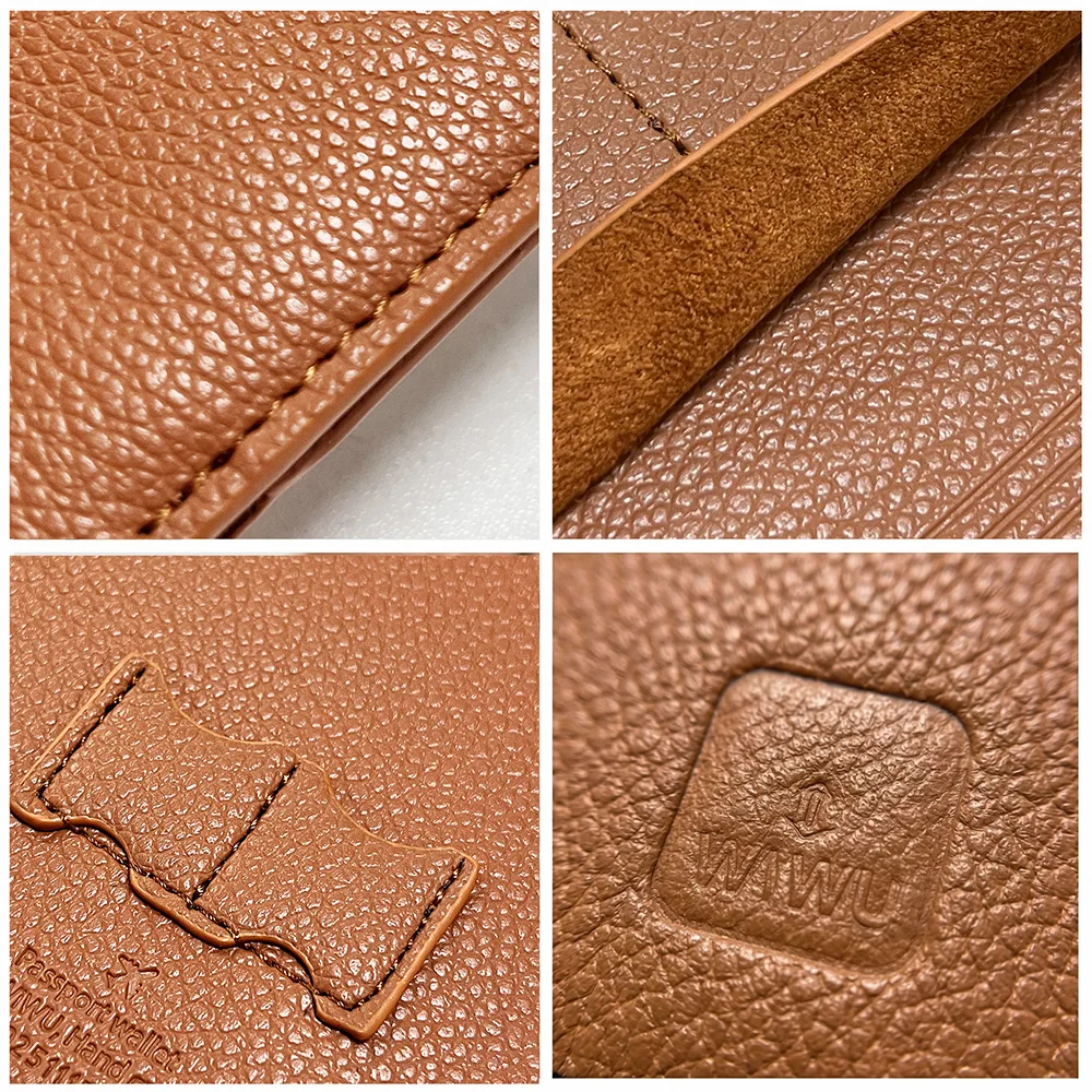 WiWU Master Reisepass-Geldbörse RFID Anti-Skimming PU-Leder-Tasche Hautfreundliche Organizer-Tasche Aufbewahrungs- und Tragetasche – Detail 4