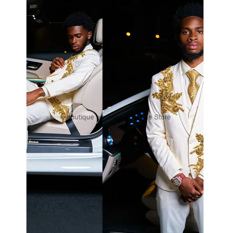 

Cos Elegant Men's Rhinestone Embellished Wedding Prom Tailcoat Slim Fit Jacket With Green Fruit Collar Men's Groom Suit Bu