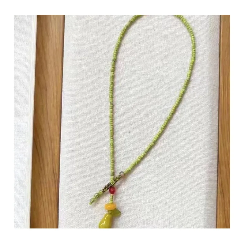 Pear Juice Summer Fresh Niche Design Sense Beaded Necklace Femininity Premium Versatile Clavicle Chain Fashion Necklace