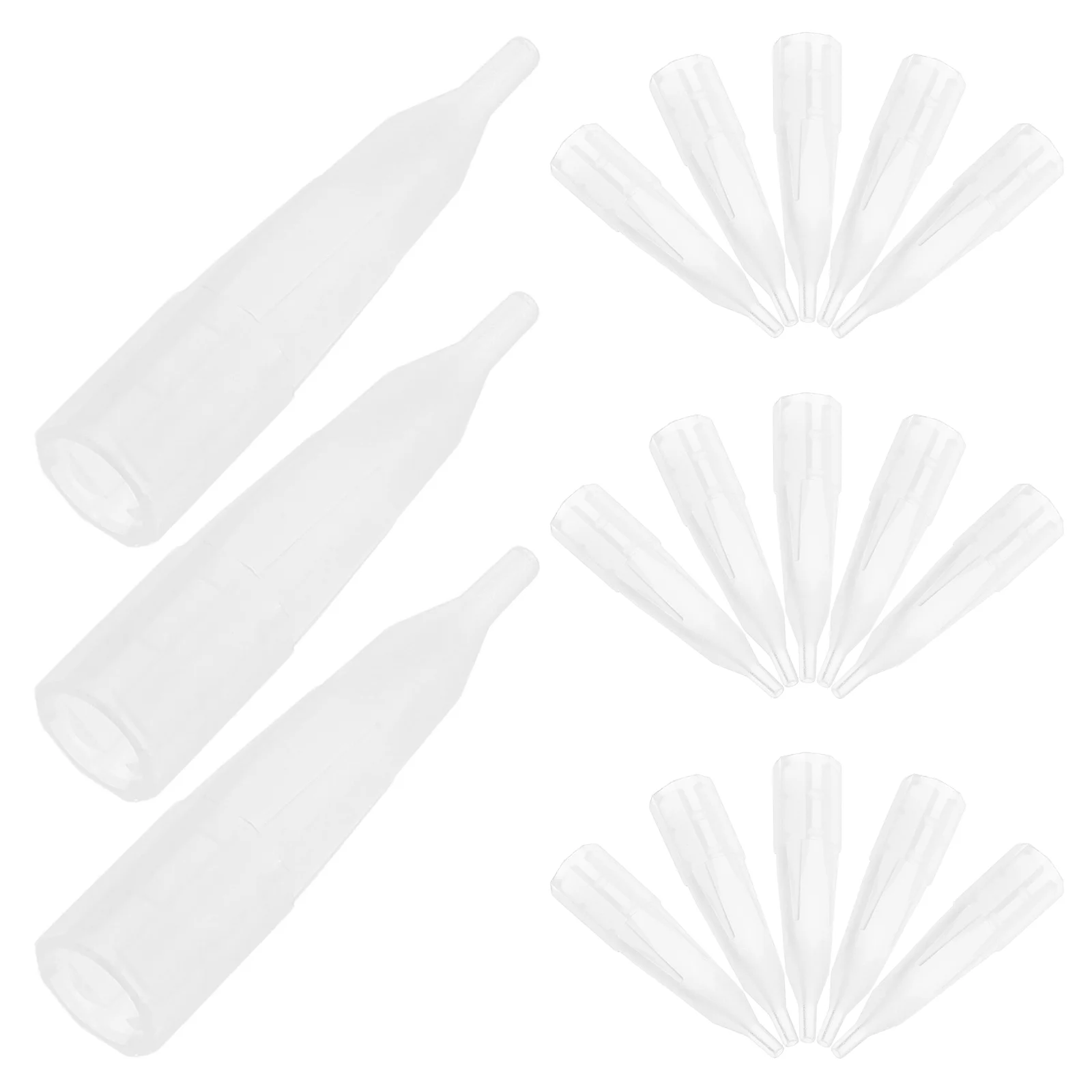 20pcs Tattooing Needles Tips Supply Disposable Tattooing Tips Practical Bottle Nozzle Needle Tips Plastic Nozzle Tips Salon Disp