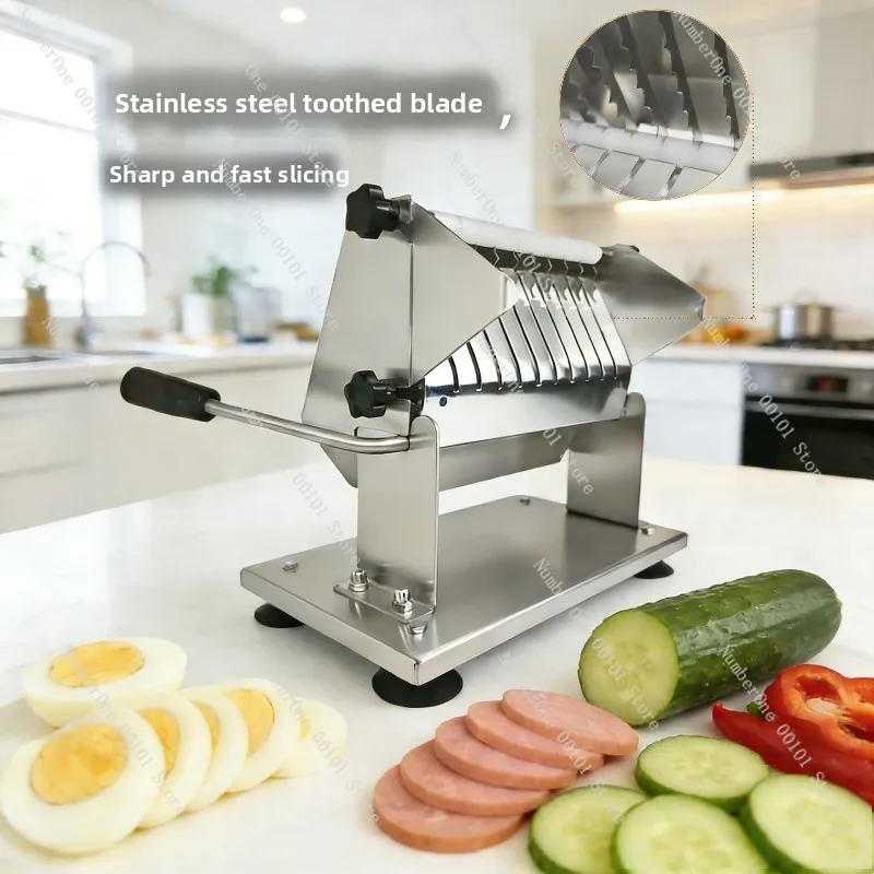 Commercial Stainless‑Steel Slicer, 8.5mm 18mm Optional Thickness, Slicing Tool for Sausage Ham Fruit Vegetable
