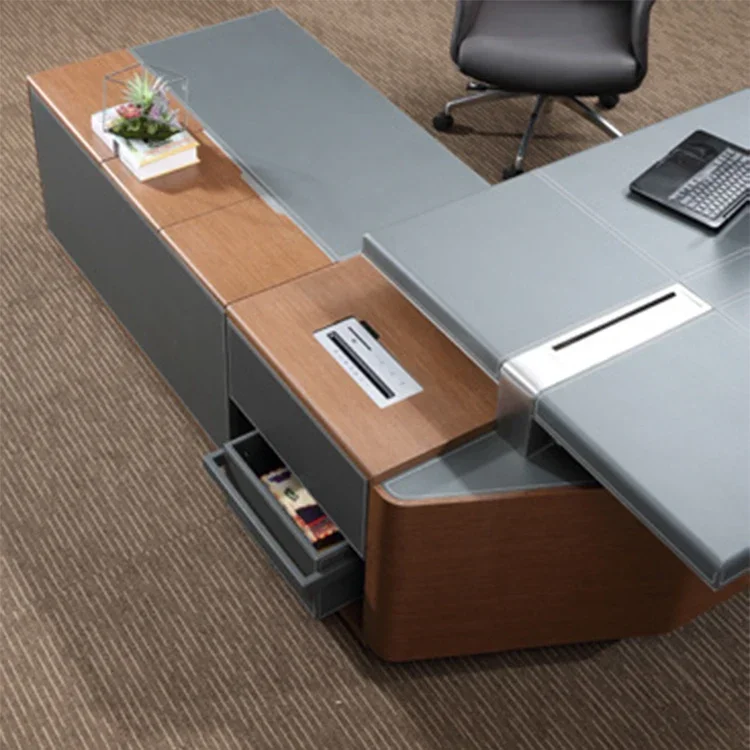 Gailywork CEO Office Furniture Set With Bureau Design Executive Manager Desk For Boss MDF Table