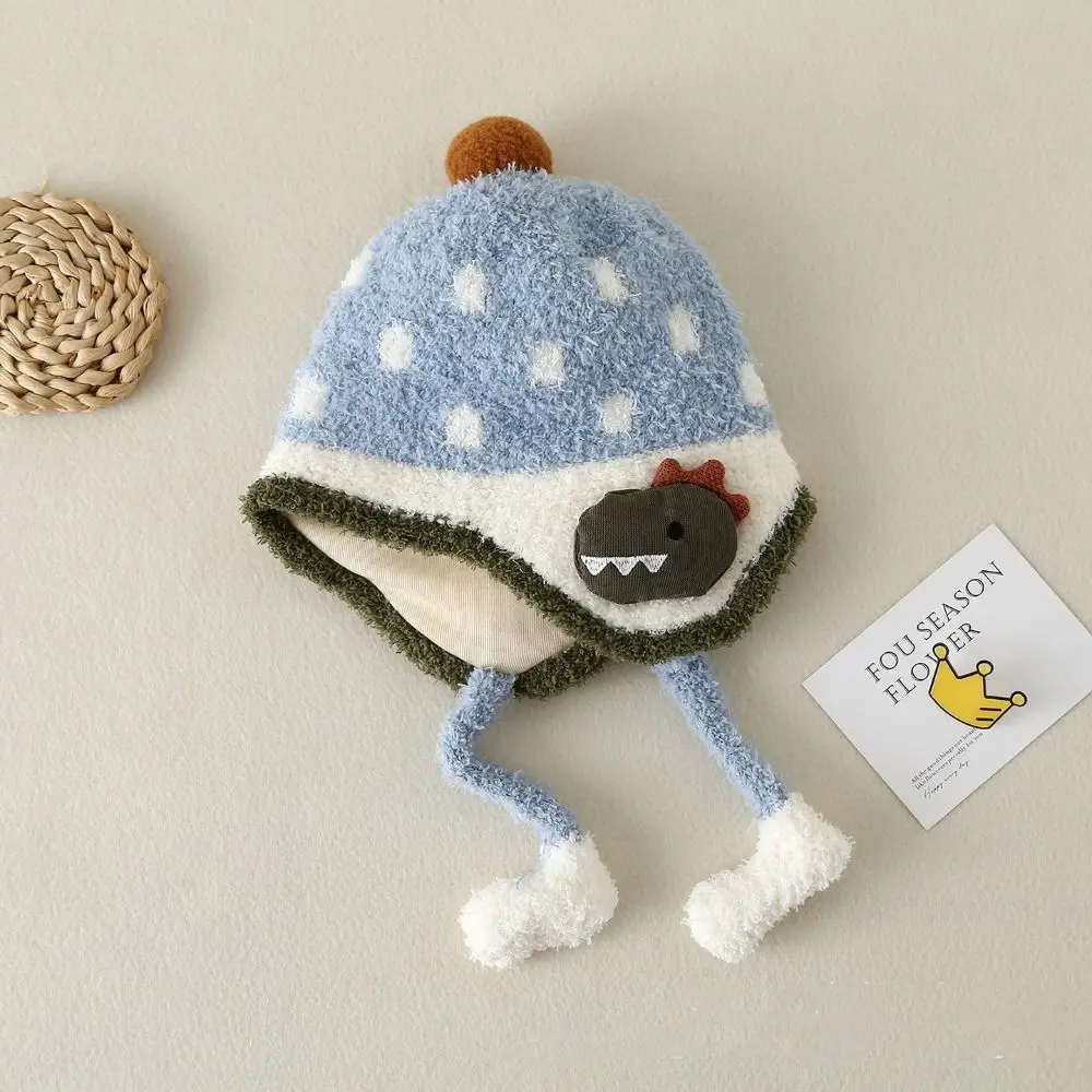 

Lovely Windproof Baby Ear Protection Hat Cartoon Thicken Beanie Hat Coral Fleece Earmuffs Infant Toddler Cap Outdoor