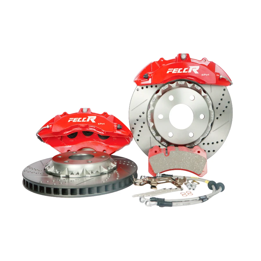 High Performance Brake Caliper Repair Kit 19 Inch Big Caliper Brake 6 Piston For 380MM Brake Disc Modified