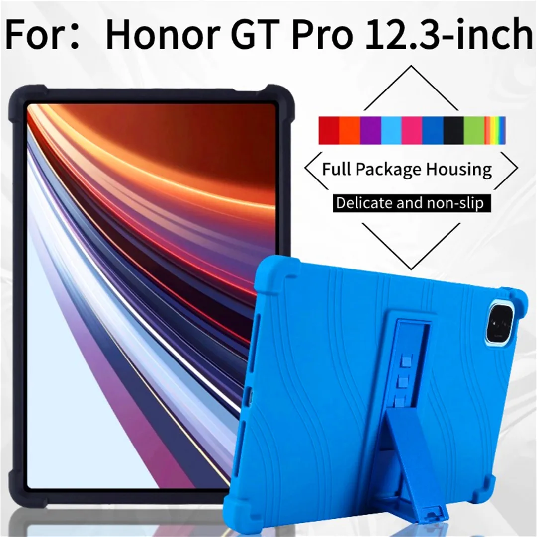 

Siliconen Cover For Honor GT Pro/Honor Magic Pad 2 12.3"Tab Tablet PC Soft Silicone Shockproof Cover with Rear Kickstand