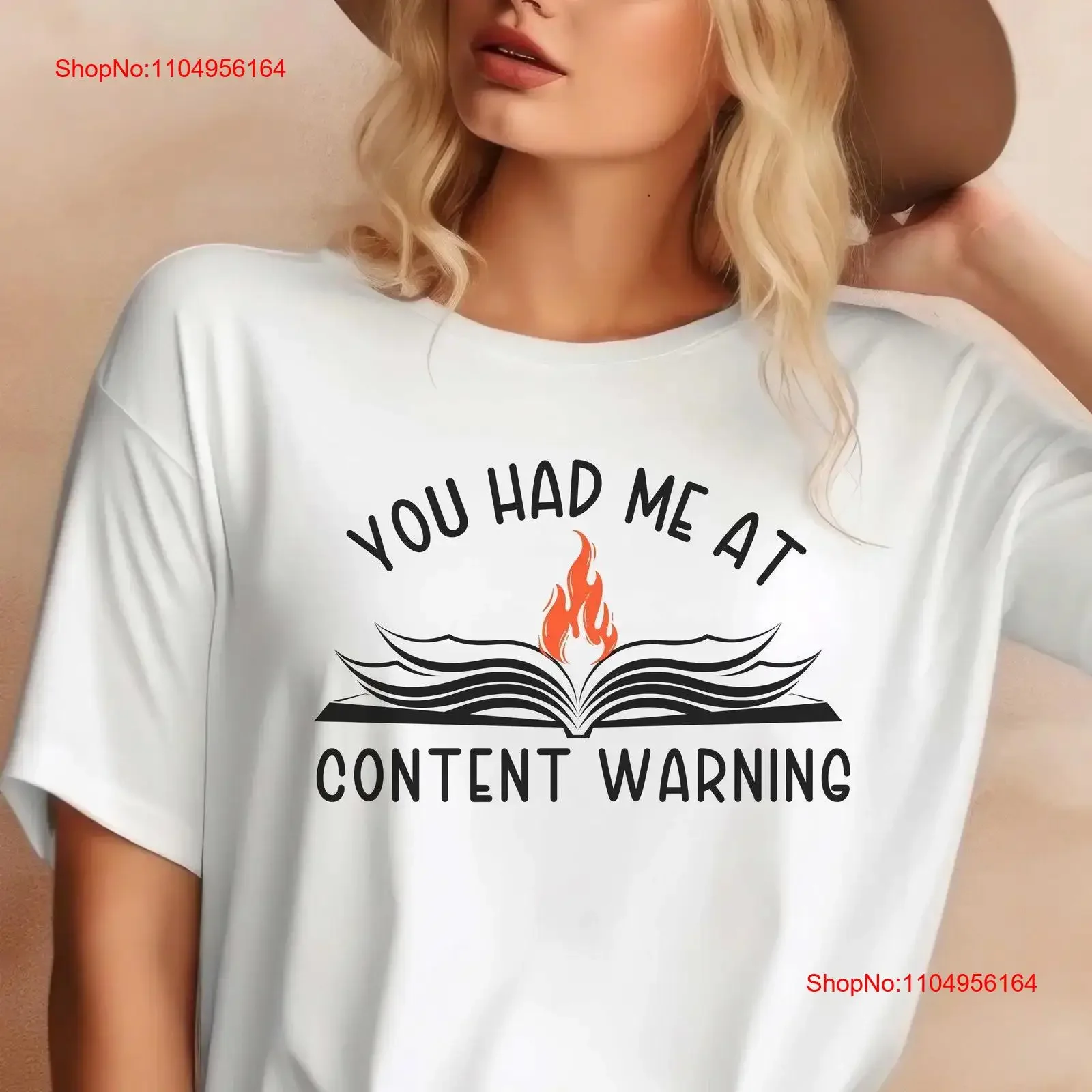 

Футболка You Had Me At Content Warning Smut Book Lover Spicy Reading Humor Nerd Bookish Booktok Funny One More Chapter vintage