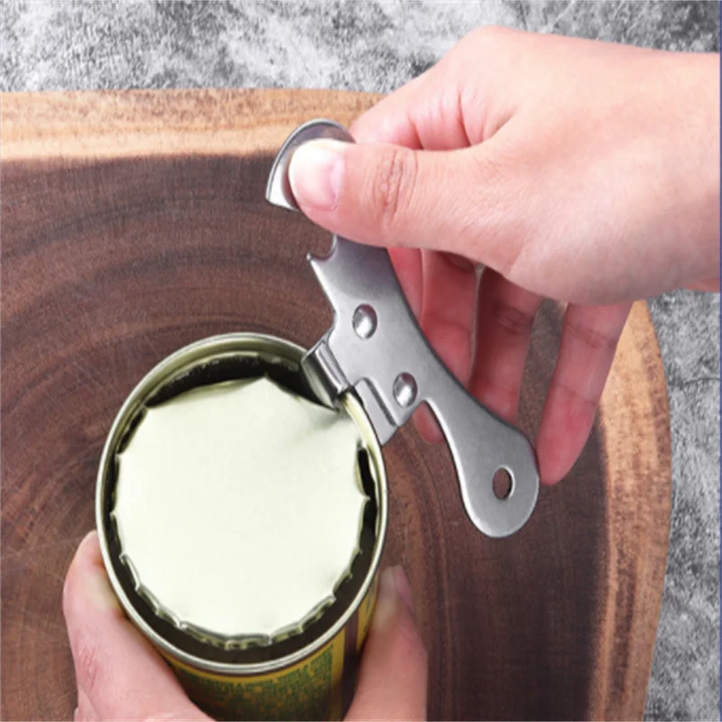 New Multifunction Can Opener Stainless Steel Safety Side Cut Manual Tin Professional Ergonomic Jar Tin Opener Cans Kitchen Tool