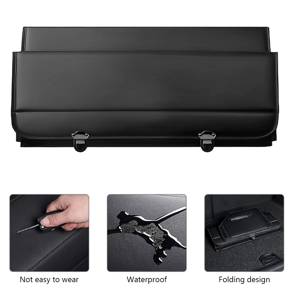 

Car Trunk Storage Box PU Leather Car Trunk Organizer Box Large Capacity Foldable Car Storage Box for SUV Cars Stowing Tidying
