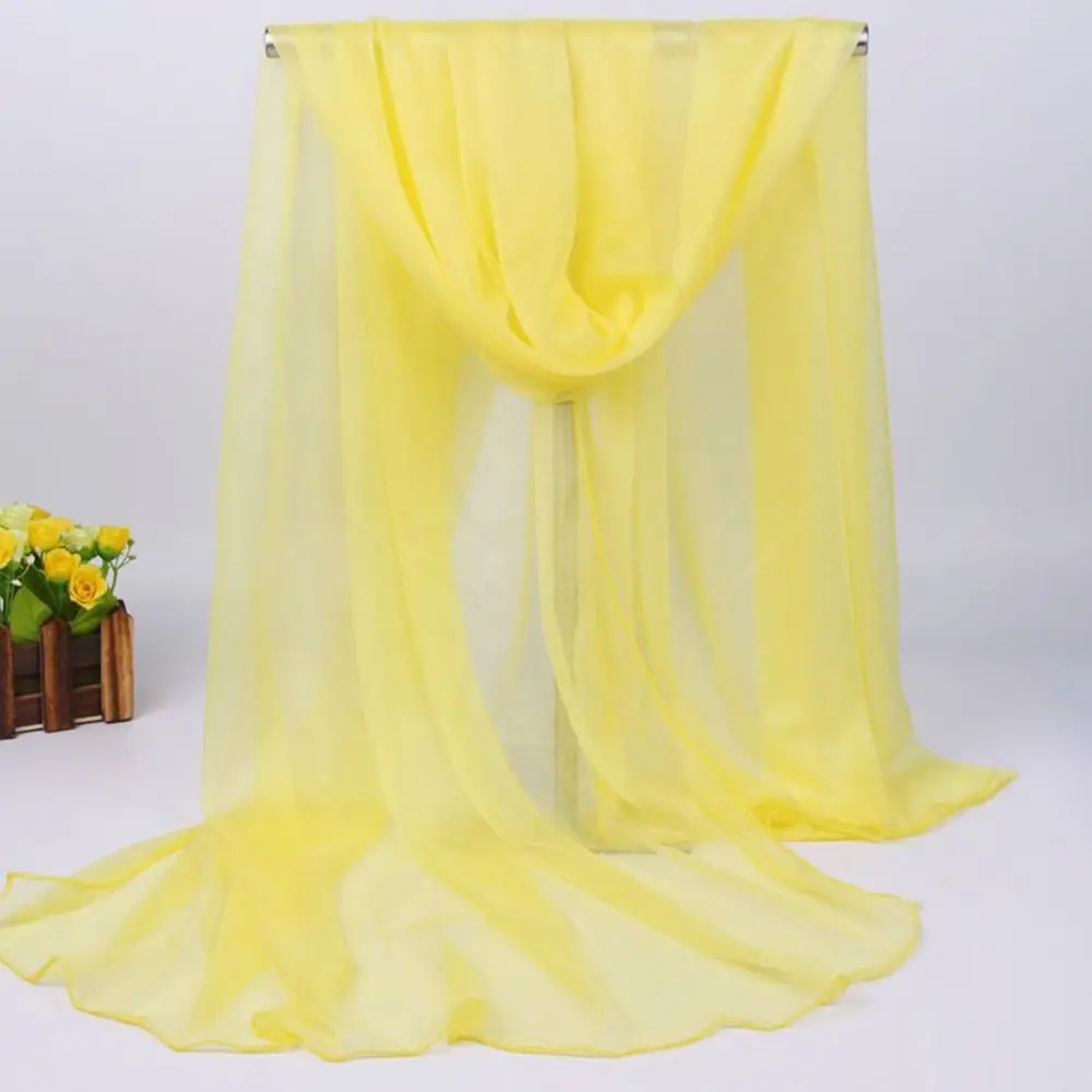 

Summer Lightweight Silk Scarf Breathable Anti-UV Sheer Wrap Soft Shawls for Women
