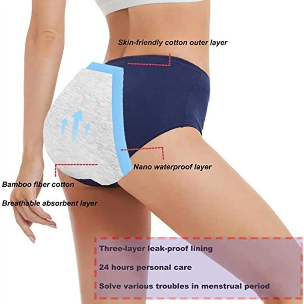 Menstruation Cotton Menstrual Panties High Waist Period Underwear Culotte Menstruelle Leak Proof Bragas Menstruales Panties