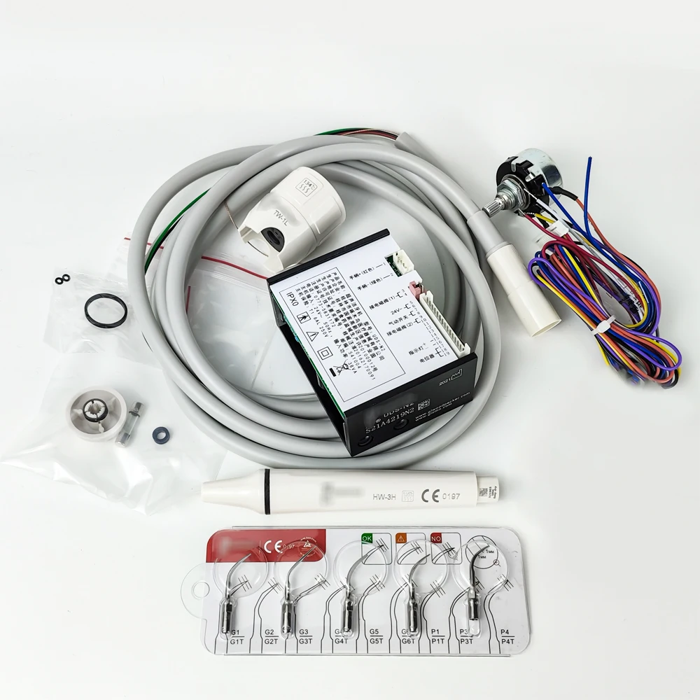 

Factory Outlet Dental Scaler Built In Ultrasonic Scaler For WOODPECKER N2 Oral Hygiene Dental Chair With Handpiece 5pcs Tips