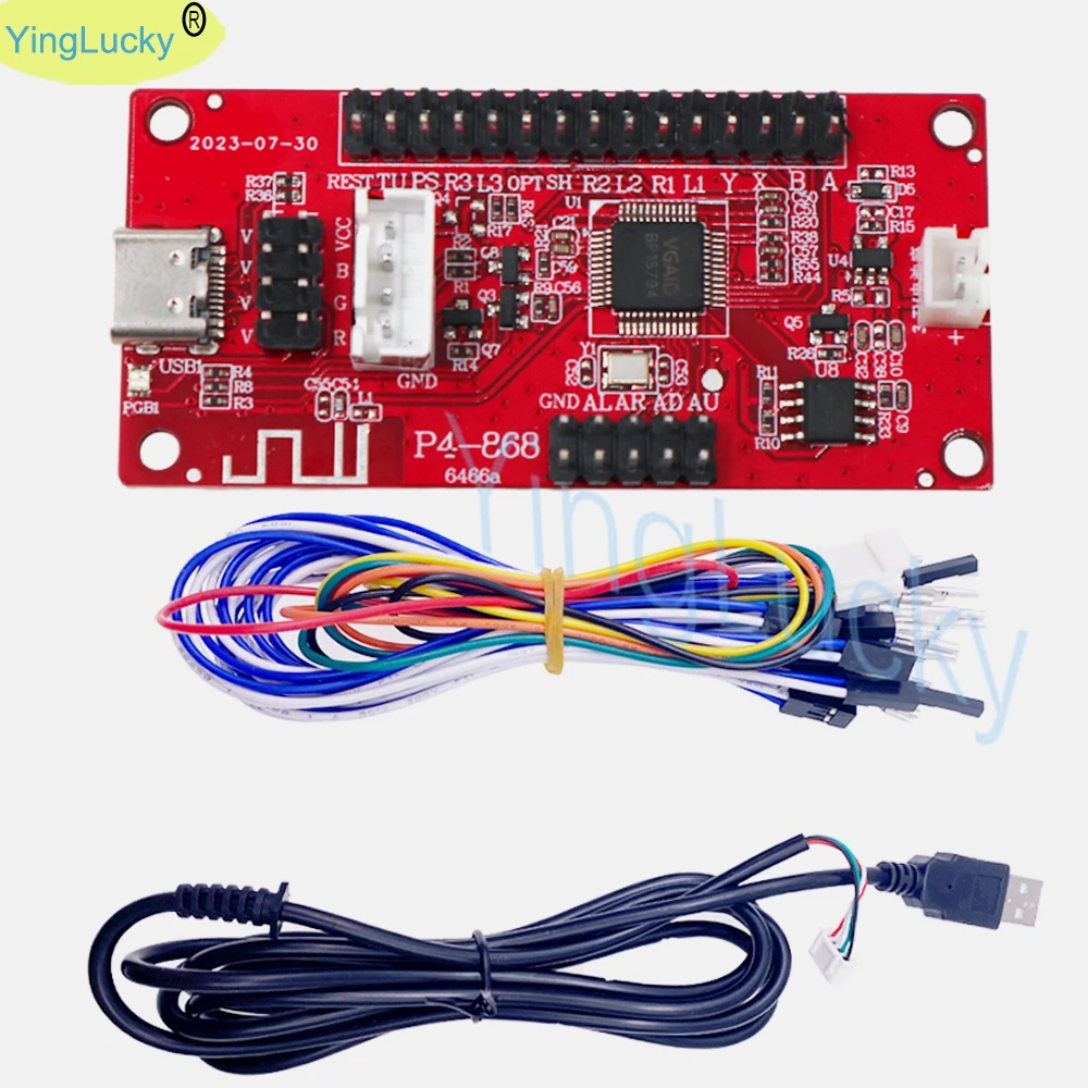 Joystick Encoder PCB Board USB Arcade Zero Delay Controller TO PC PS3 PS4 One Player Wireless Bluetooth With Battery