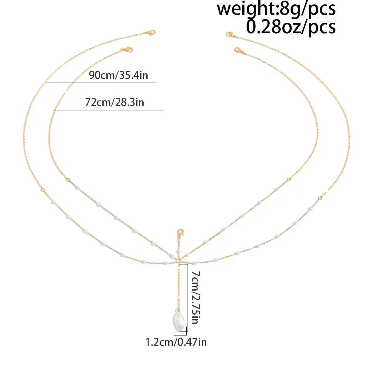 SHIXIN esthétique multicouche Imitation perle poitrine chaîne ventre taille chaîne pour les femmes Boho été plage Sexy Bikini corps bijoux