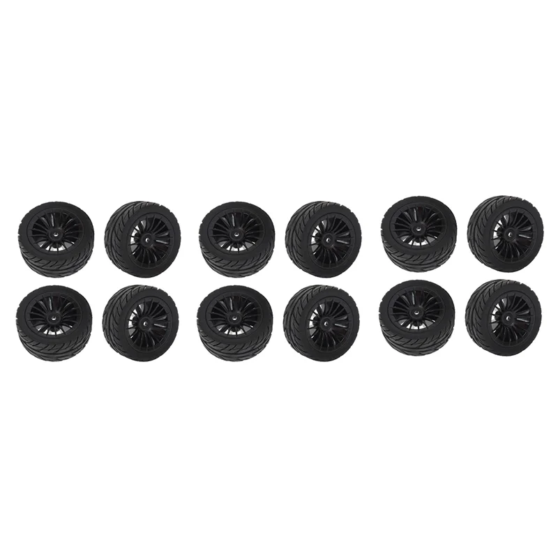 

12Pcs Rubber Tires Tyre Wheel For SG1603 SG1604 SG 1603 UDIRC UD1601 UD1602 UD1603 UD1604 1/16 RC Car Upgrade Parts,2-Y46A