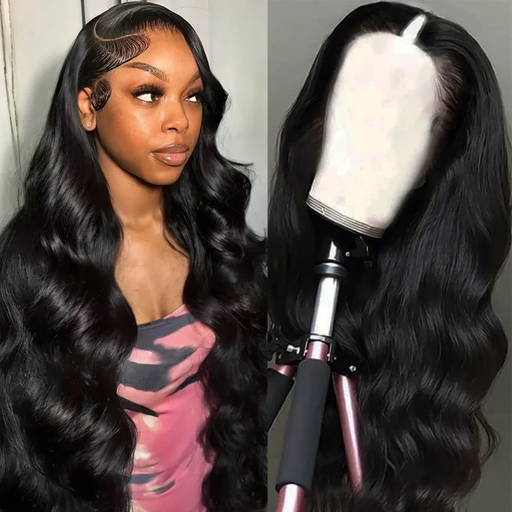 V Part Wig 200 Density Human Hair Body Wave Upgrade V Part Wig No Leave Out V Part Wig Human Hair Wig Remy Hair Wigs 32 Inch