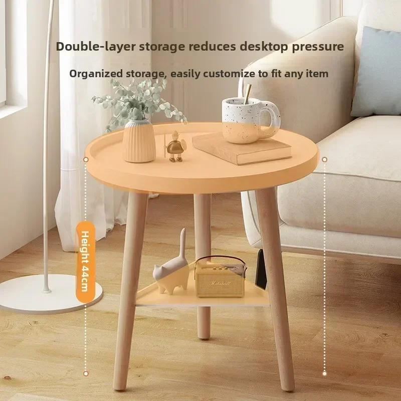 New Model Household GoodsSofa Side Table Living Room Coffee Table Rental Room Modern Small Table Bedroom Bedside Rack Premium