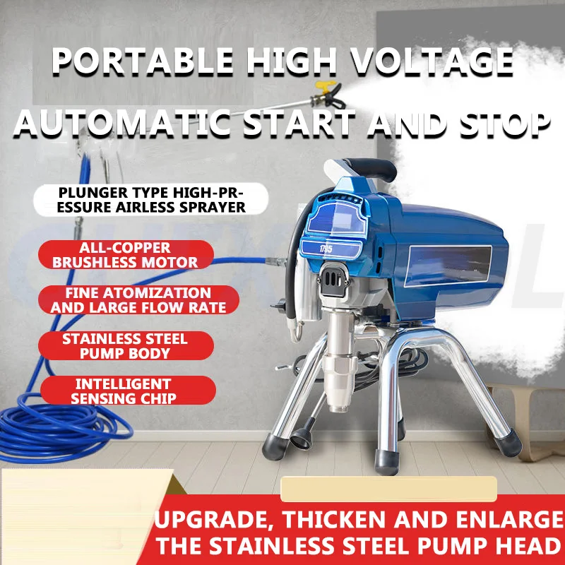 Airless Spray Gun 6.5L/8L/12L High Pressure Paint Sprayer Machine Multi Function For Coatings Convenient High Flow Spraying Gun