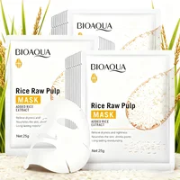 30 Uds BIOAQUA pulpa cruda de arroz mascarillas faciales blanqueadoras hidratante antiarrugas mascarilla Facial antienvejecimiento hojas cuidado de la piel