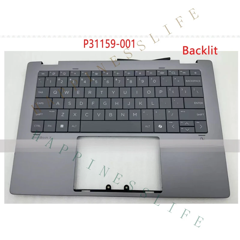 ZR+ Brand New P31159-001 Suitable for HP OmniBook X FlipNGAI PC 14-FM 14-FK Palmrest + Keyboard Gray