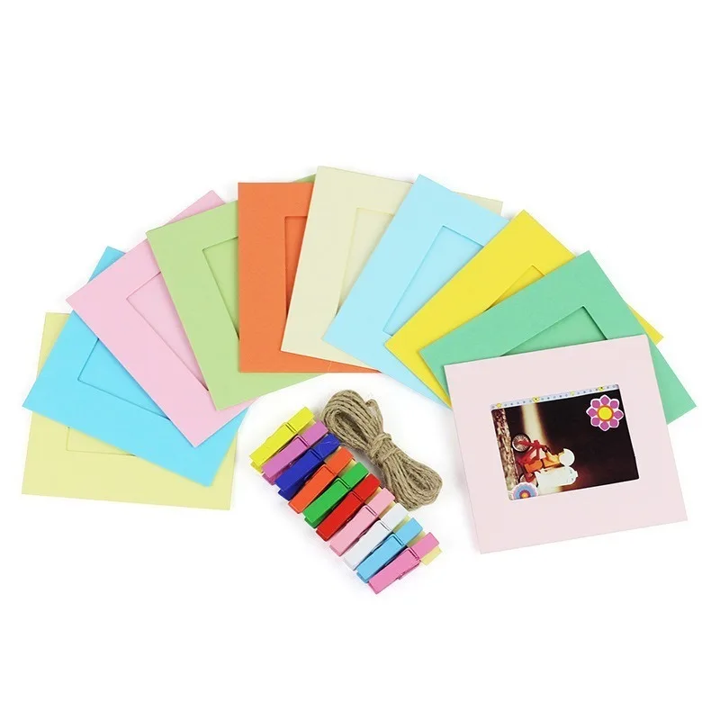 [Set of 10pcs] Paper Photo Case for Instax Mini Film with Clip and String CAC09