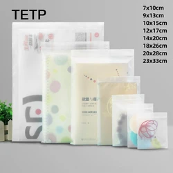 TETP 50Pcs Frosted CPE Ziplock Bags Home Travel Clothes Bracelets Jewelry Gift Packaging Storage Display For Small Business