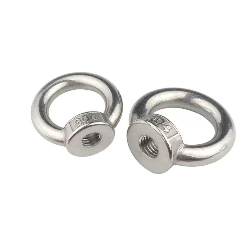 2PCS DIN 582 Lifting Ring Eye Nut M5 M6 M8 M10 M12 Stainless Steel 304 And 316 Rigging Hardware Metric Eye Nuts