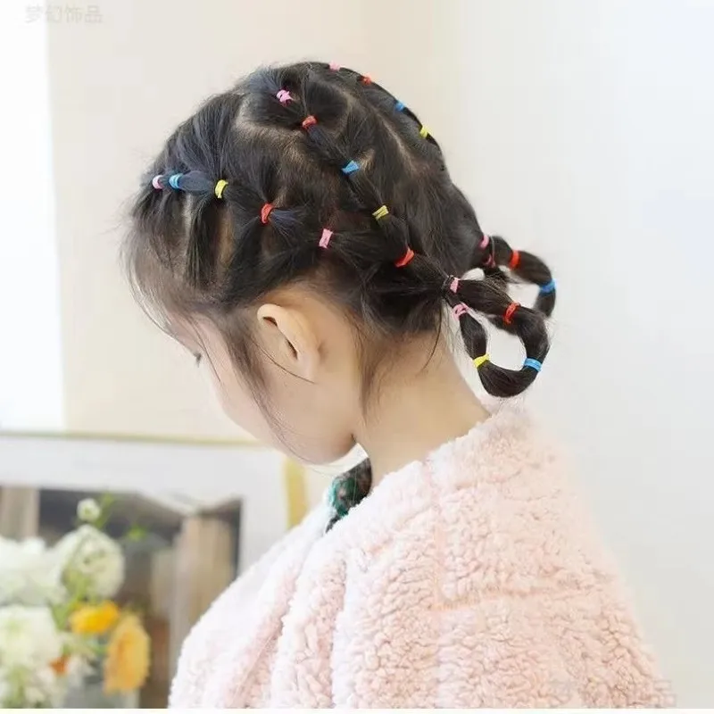 1000 قطعة من ربطات الشعر الصغيرة التي تستخدم لمرة واحدة، أربطة مرنة، إكسسوارات شعر للفتيات، حبال الرأس